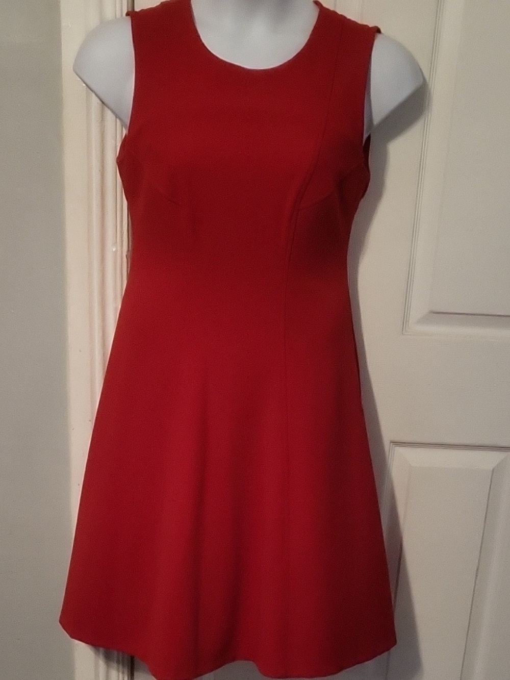 Tommy Hilfiger Red Sleeveless Fit-and-Flare Mini Dress